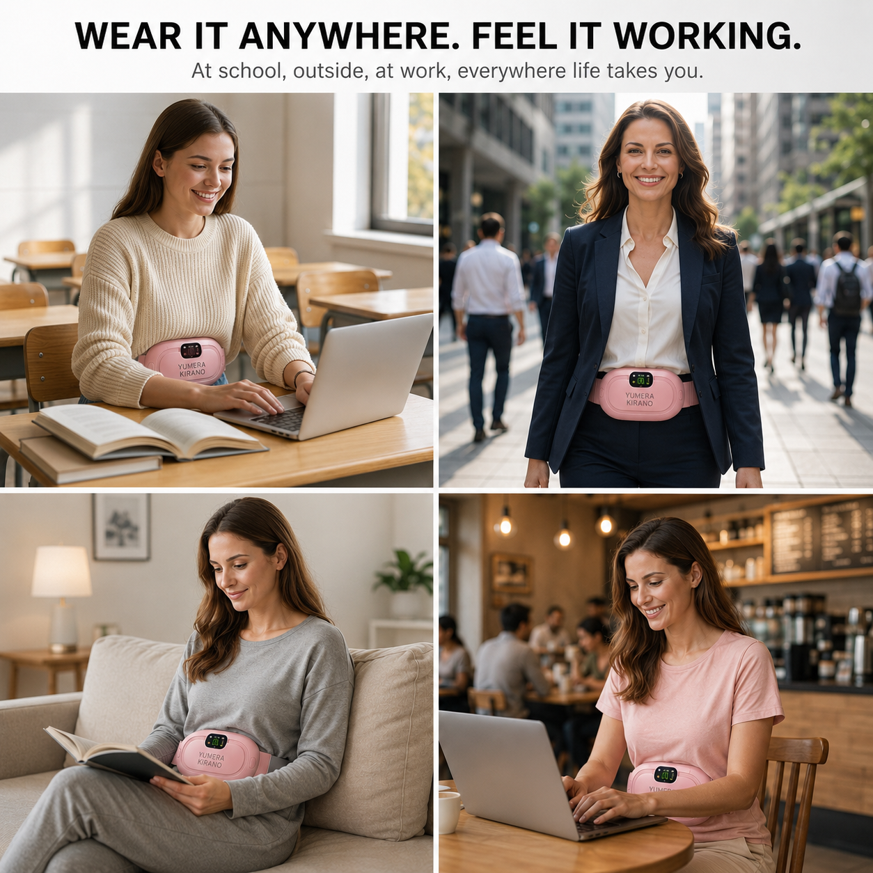 Luxavix Relief Belt — Wearable Heating Pad for Period Cramps