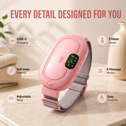 Luxavix Relief Belt — Wearable Heating Pad for Period Cramps